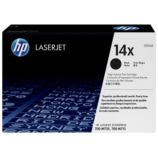 Genuine HP 14X High-Yield Black Laser Toner Cartridge, CF214X
