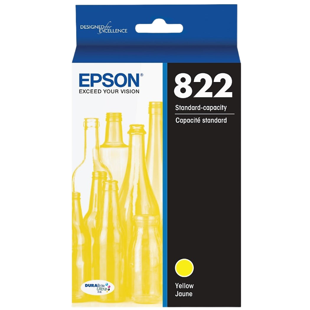 Epson T822 Standard Yield Yellow Single Ink Cartridge, T822420-S