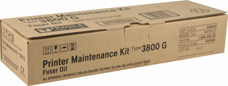 Original Ricoh Type 3800G Fuser Oil Bottle Printer Maintenance Kit, 400549