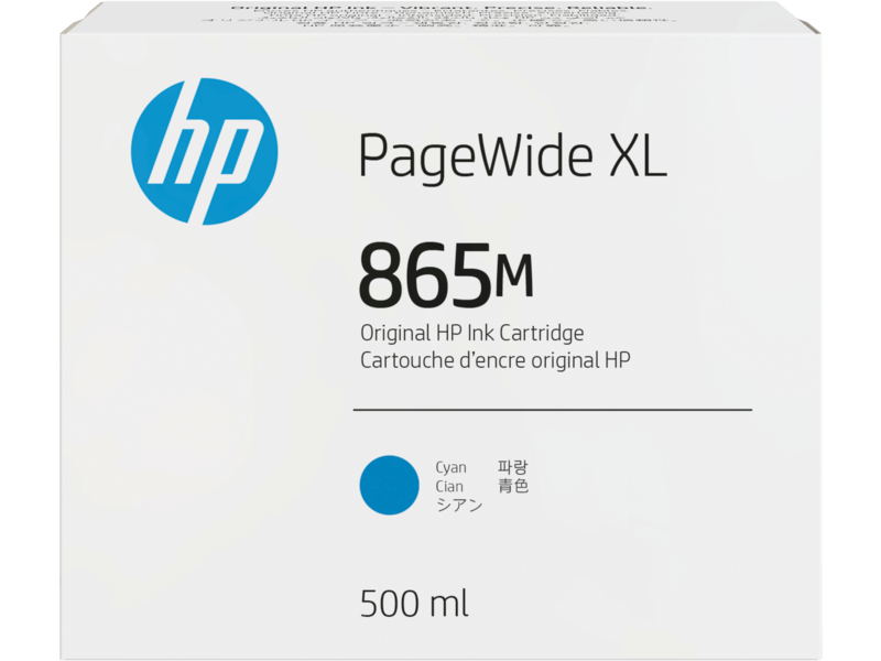Genuine HP 865M High Yield Cyan Ink Cartridge, 3ED89A