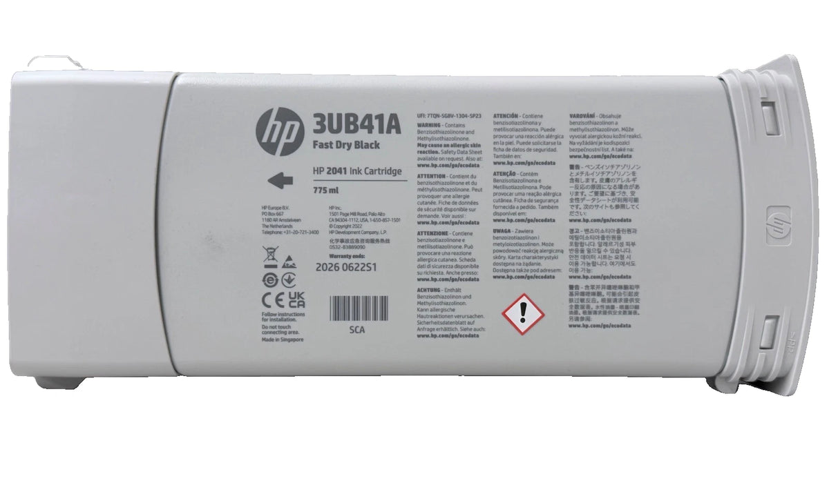 Original HP 2041 FAST DRY BLACK Ink Cartridge, 3UB41A