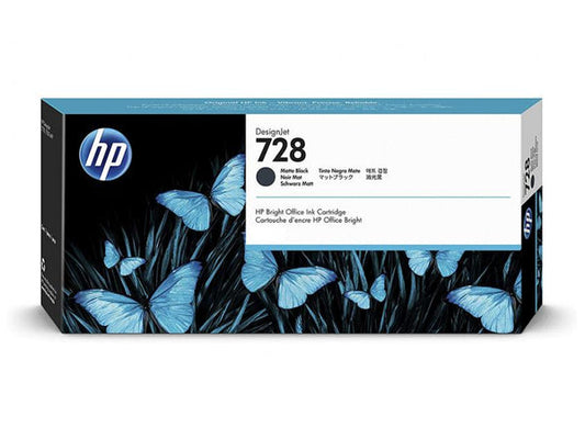 Original HP 728 130-ml High Yield Matte Black Ink Cartridge, 3WX25A