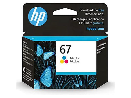 Original HP 67 Standard Yield Tri-Color Ink Cartridge, 3YM55AN