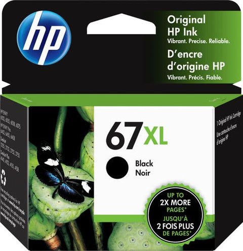 Original HP 67XL High Yield Black Ink Cartridge, 3YM57AN