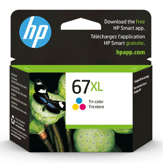 Original HP 67XL High Yield Color Ink Cartridge, 3YM58AN