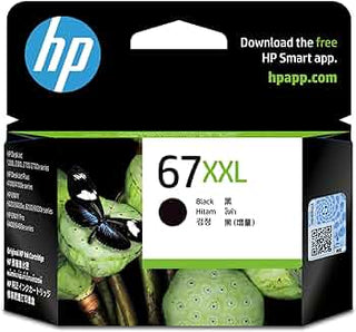Original HP 67XXL Extra High Yield Black Ink Cartridge, 3YM59AA