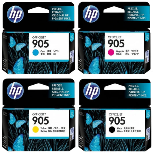 HP 905 Black and Color Ink Cartridge (Combo 4 Pack)