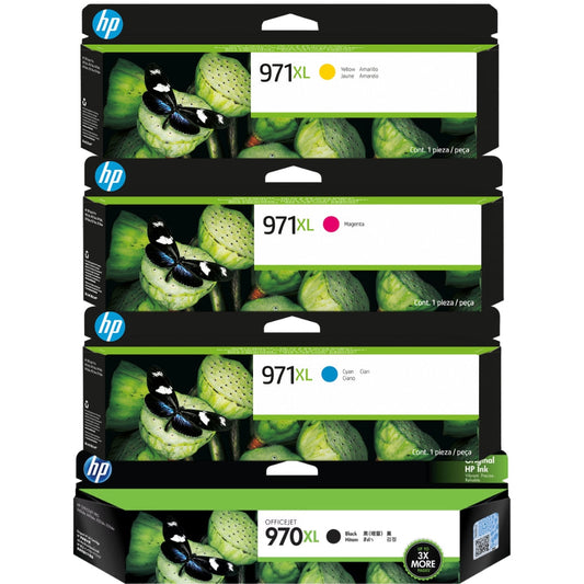 Original HP 970XL Black 971XL Cyan, Magenta, Yellow ink cartridges-4 Pack