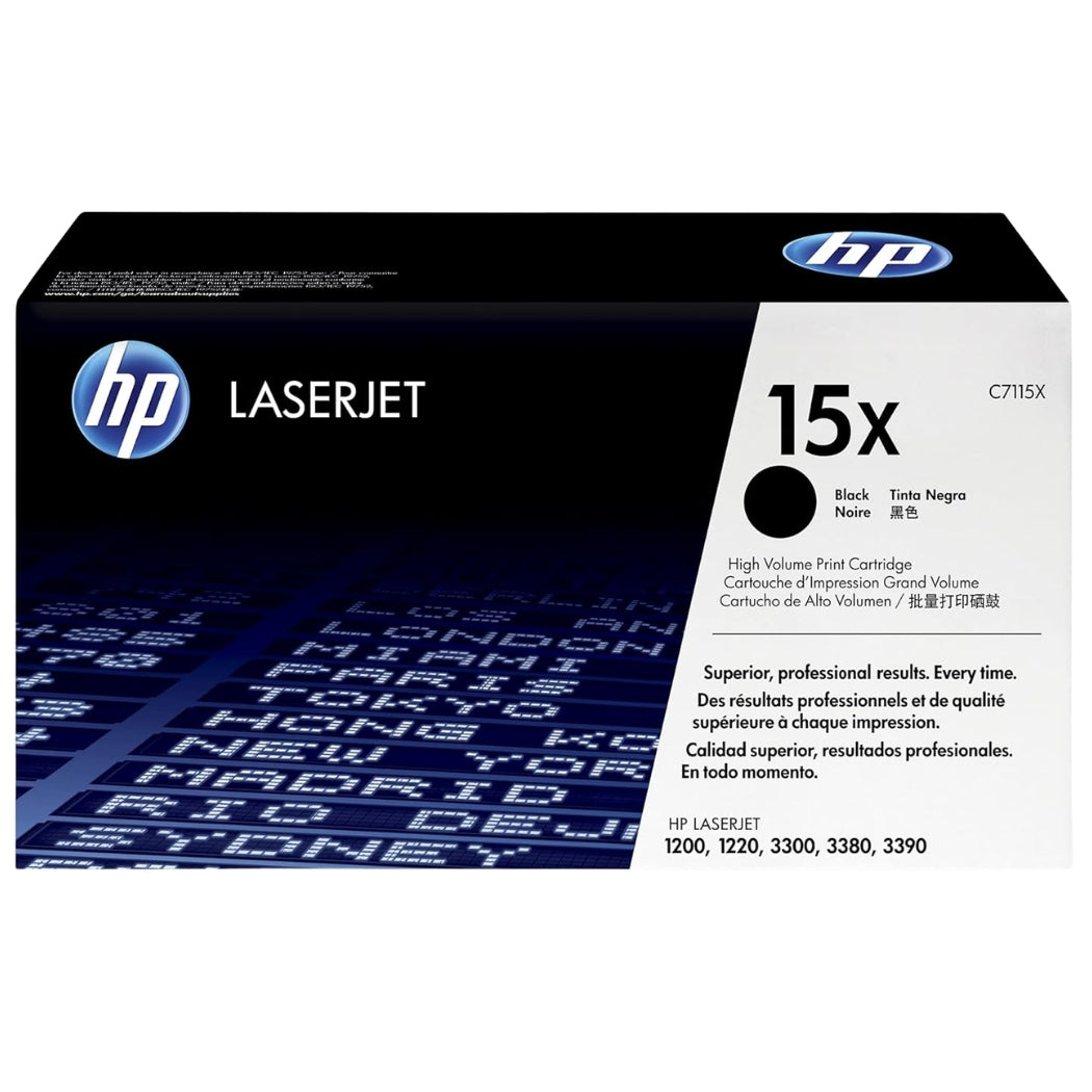 Original HP 15X Black High-yield Toner Cartridge, C7115X