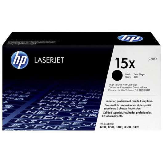 Original HP 15X Black High-yield Toner Cartridge, C7115X