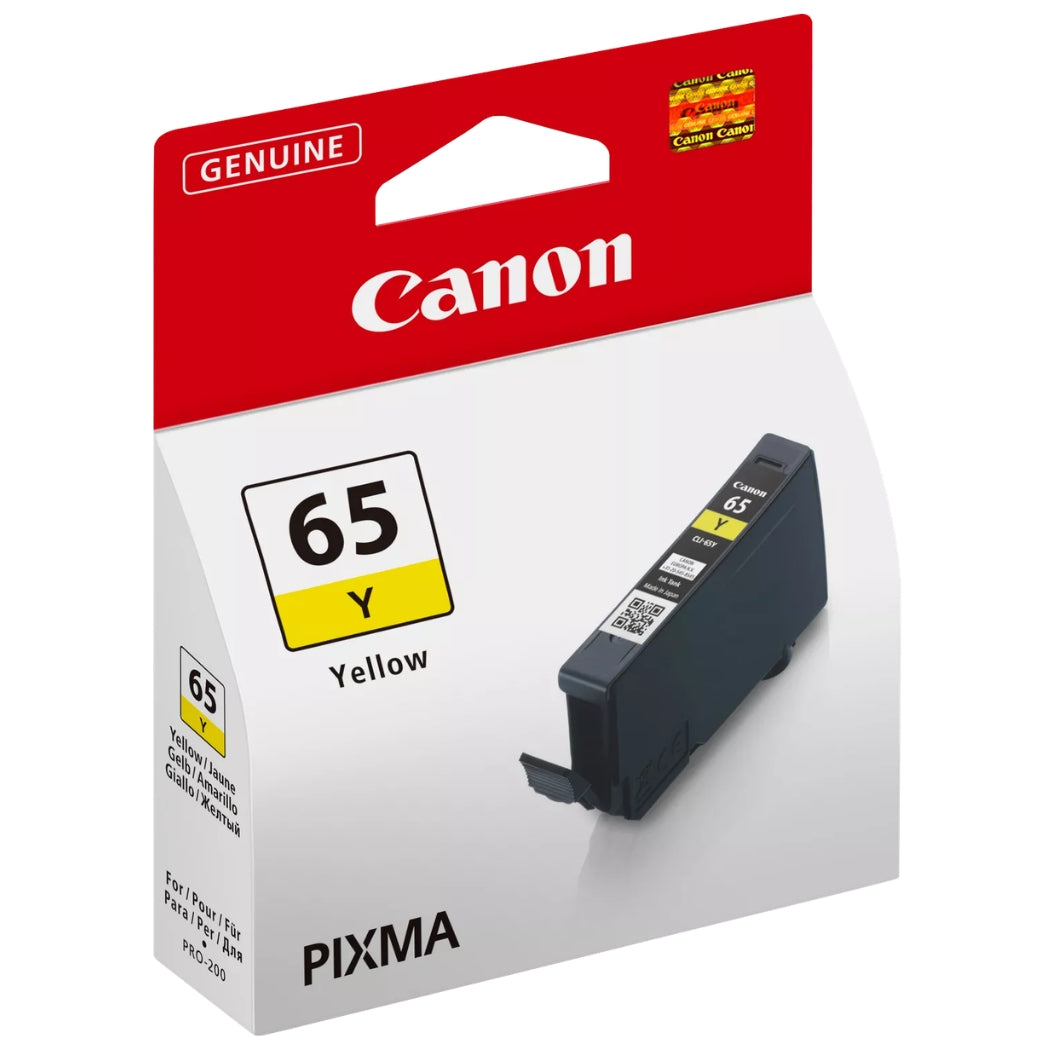 Original Canon CLI-65 Standard Yield Yellow Ink Cartridge, 4218C002