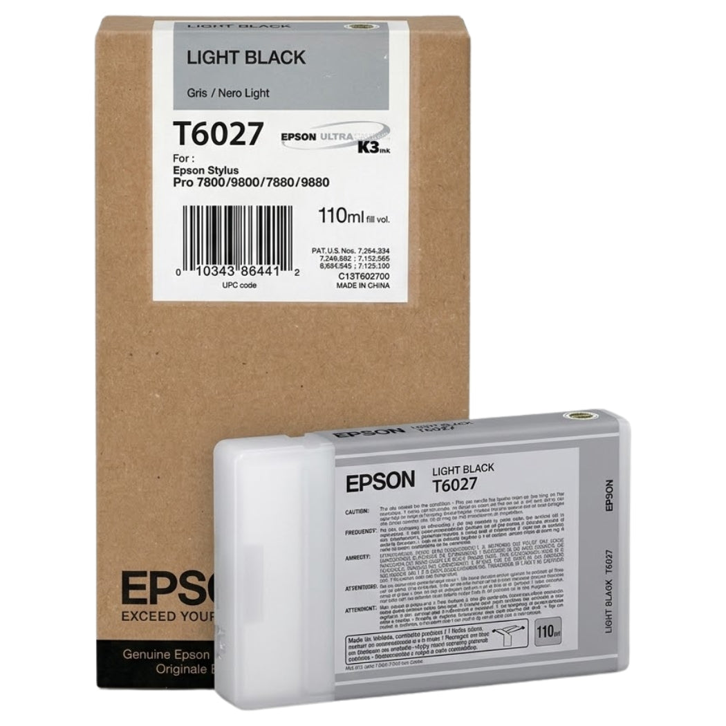 Original Epson T6027 Standard Yield Light Black Ink Cartridge, T602700