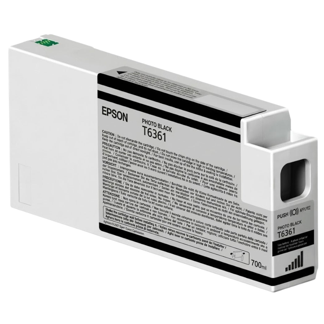 Original Epson T6361 Photo Black UltraChrome HDR Ink Cartridge, T636100