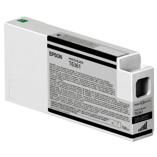 Original Epson T6361 Photo Black UltraChrome HDR Ink Cartridge, T636100