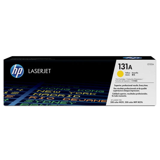 Genuine HP 131A Standard-Yield Yellow Laser Toner Cartridge, CF212A