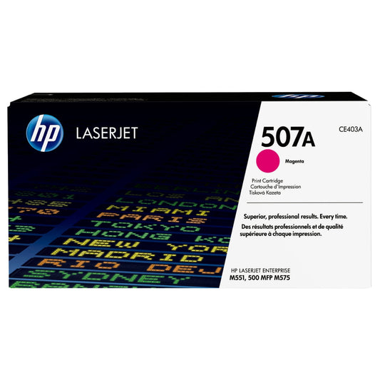 Genuine HP 507A Standard-Yield Magenta Toner Cartridge, CE403A