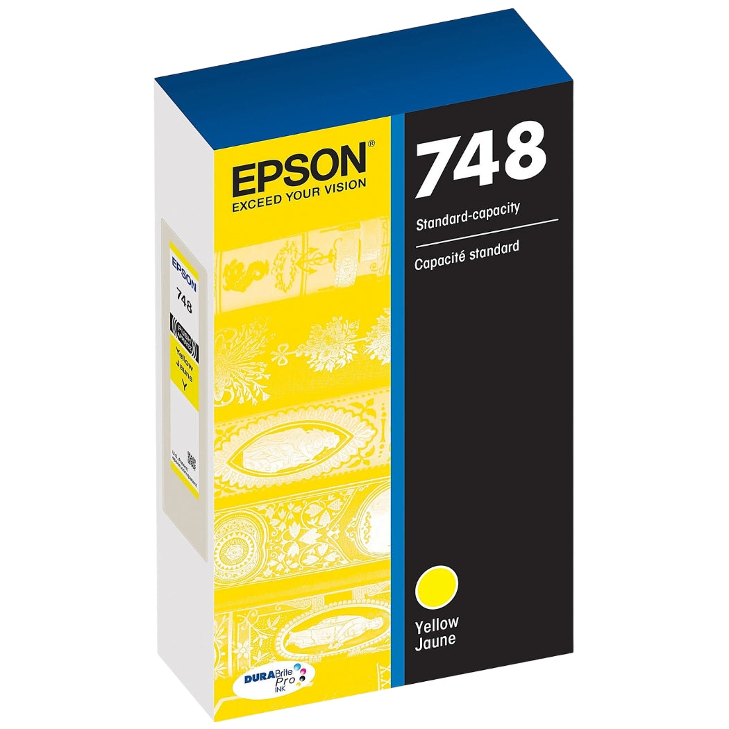 Genuine Epson 748 Standard-Yield Yellow DURABrite Pro Ink Cartridge, T748420