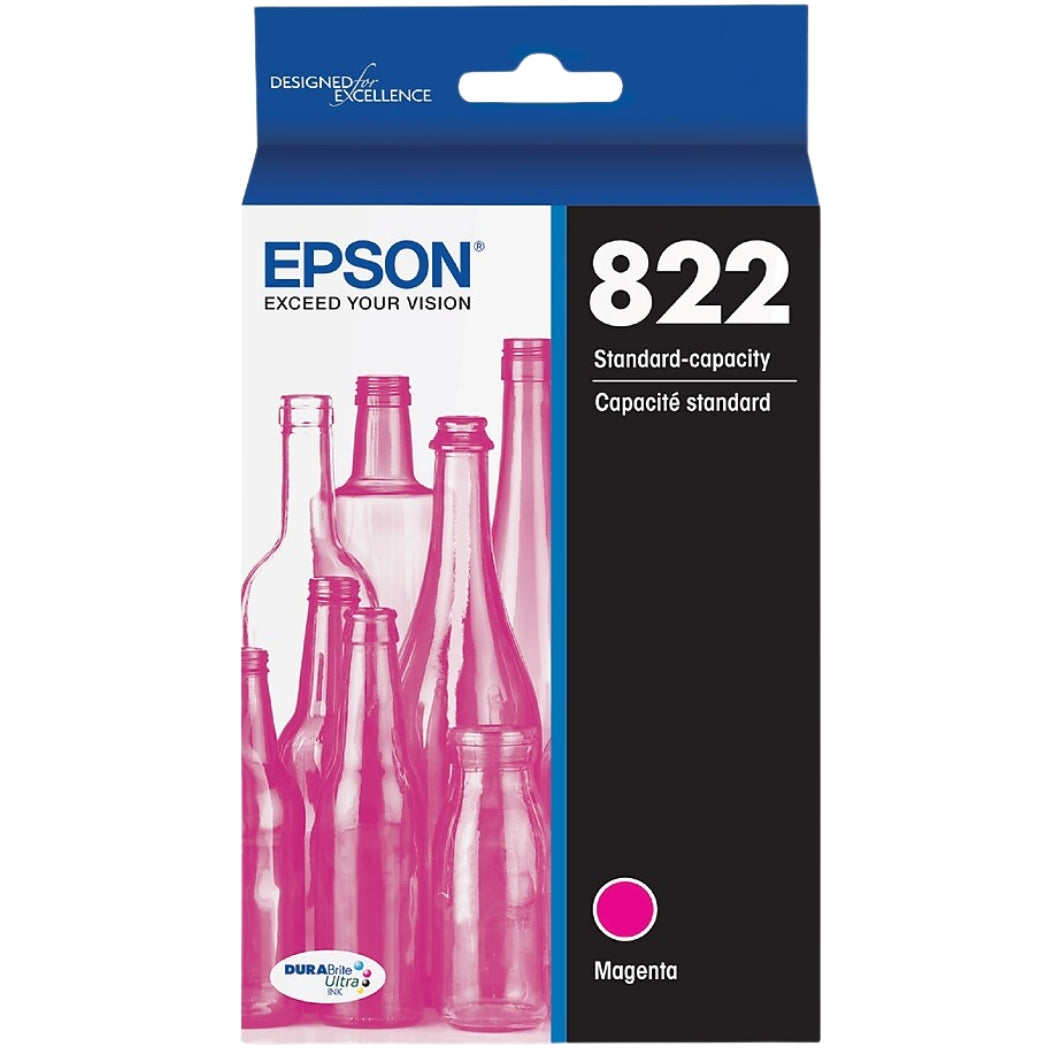 Epson T822 Standard Yield Magenta Single Ink Cartridge, T822320-S
