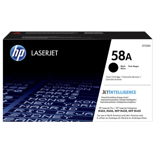 HP 58A LaserJet Toner Cartridge, CF258A