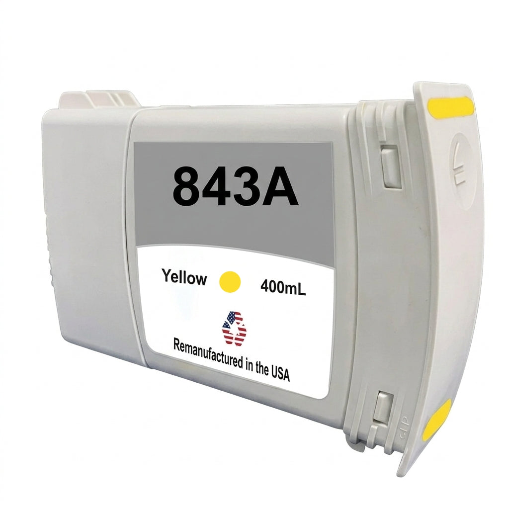 JIT Brand for HP 843A Yellow Remanufactured in the USA Ink Cartridge-C1Q60A