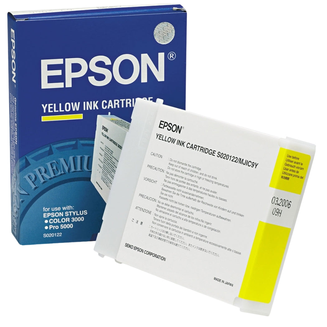 Genuine Epson S020122 Yellow Inkjet Cartridge, MJIC9Y