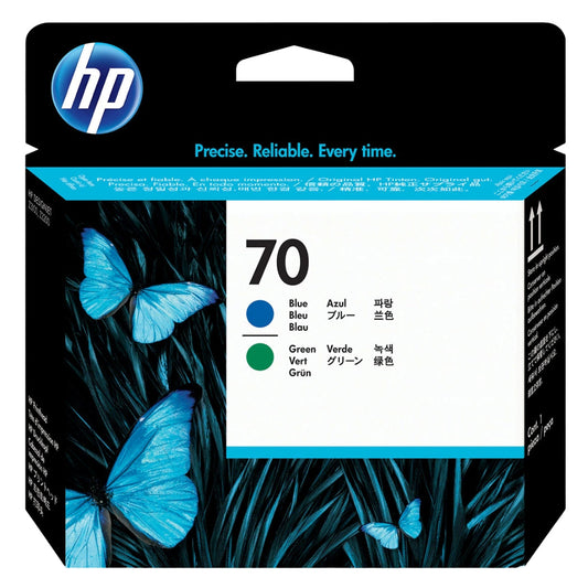 HP 70 (C9408A) Blue and Green DesignJet Printhead
