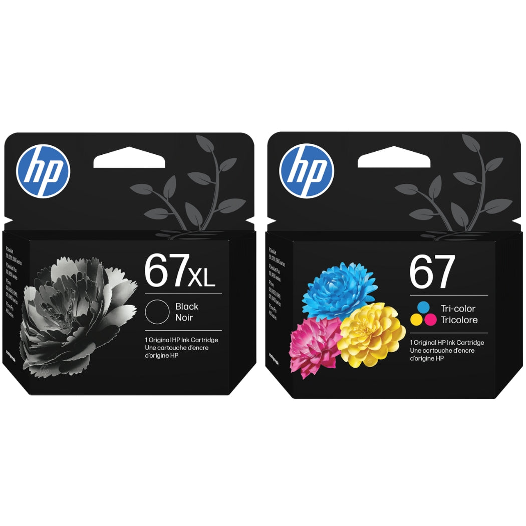 Original HP 67XL Black and 67 Color Ink Cartridge-2 Pack