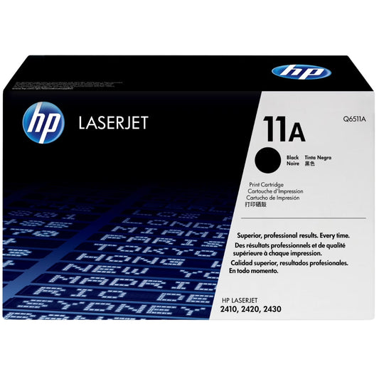Original HP 11A Standard-Yield Black LaserJet Toner Cartridge, Q6511A