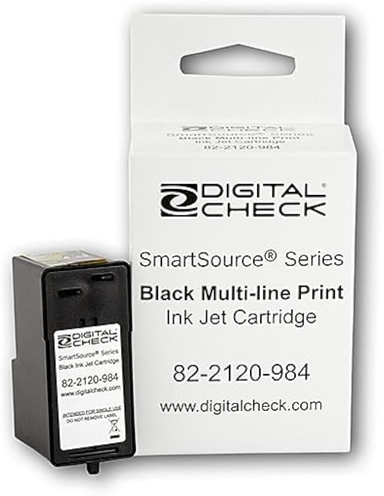 New Genuine Digital Check SmartSource Series Black Ink Cartridge 82-2120-984