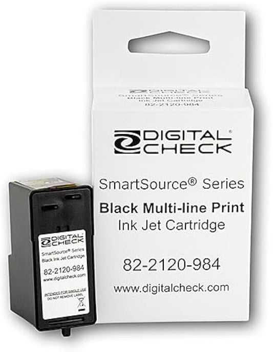 New Genuine Digital Check SmartSource Series Black Ink Cartridge 82-2120-984