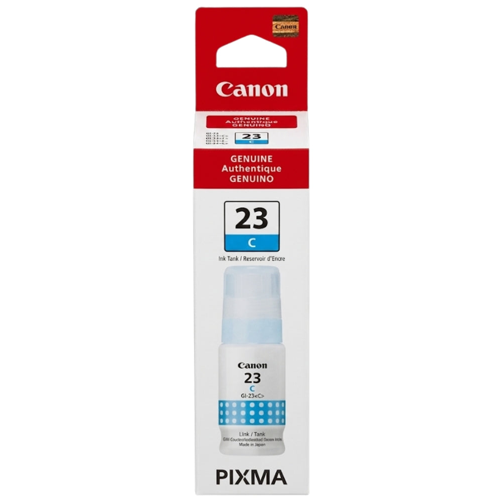 Original Canon GI-23 High Yield Cyan Ink Bottle, 4670C001 