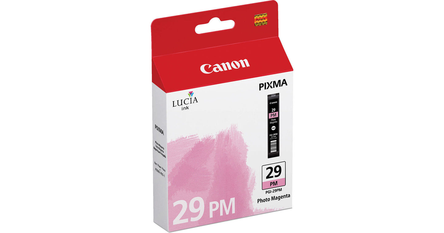 Original Canon PGI-29 Standard Yield Photo Magenta Ink Cartridge, 4877B002 