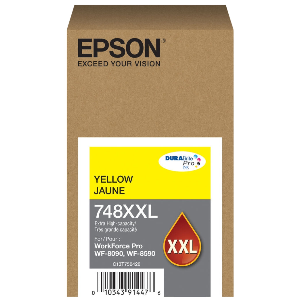 Epson 748XXL DURABrite Pro Extra High-Yield Yellow Ink Cartridge, T748XXL420