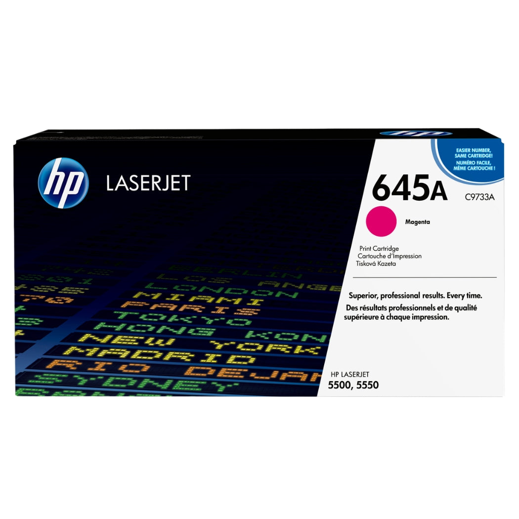 Original HP 645A Magenta LaserJet Toner Cartridge, C9733A