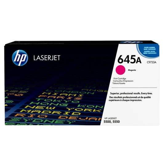 Original HP 645A Magenta LaserJet Toner Cartridge, C9733A