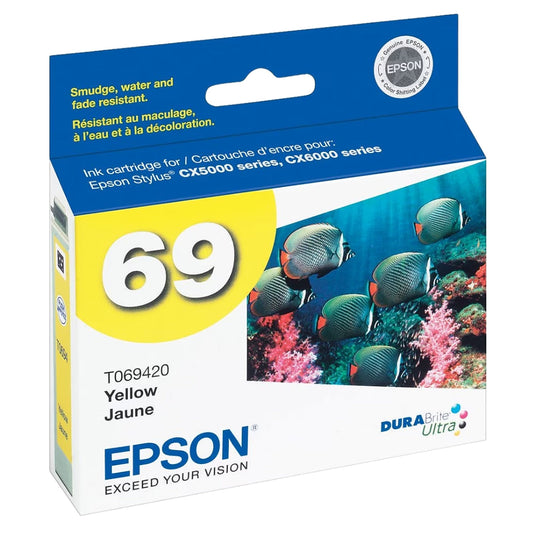 New Genuine Epson 69 Yellow Ink Cartridge