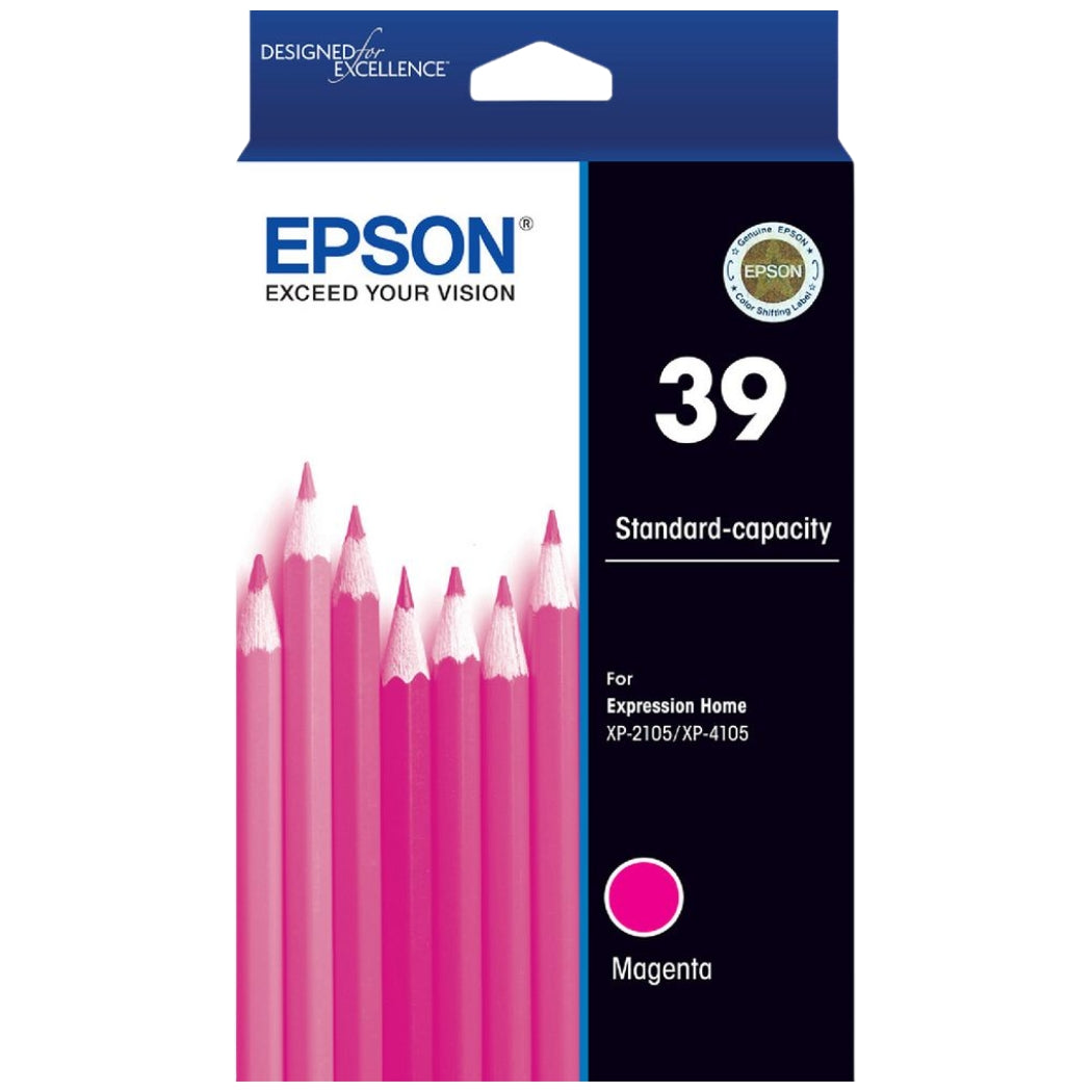 Original Epson 39 Standard Yield Magenta Ink Cartridge, C13T04J392