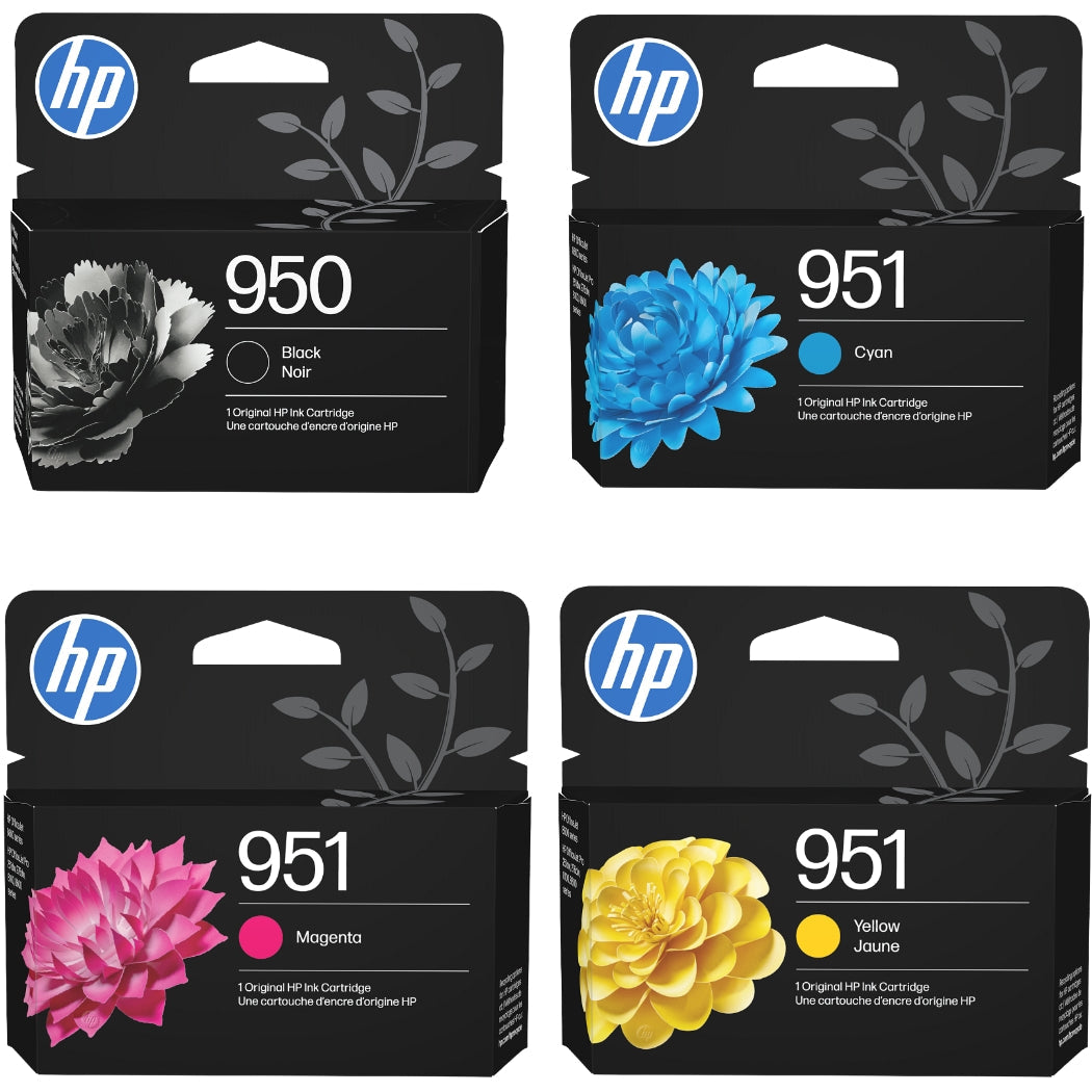 Original HP 950 Black & 951 Cyan, Magenta & Yellow Ink Cartridges