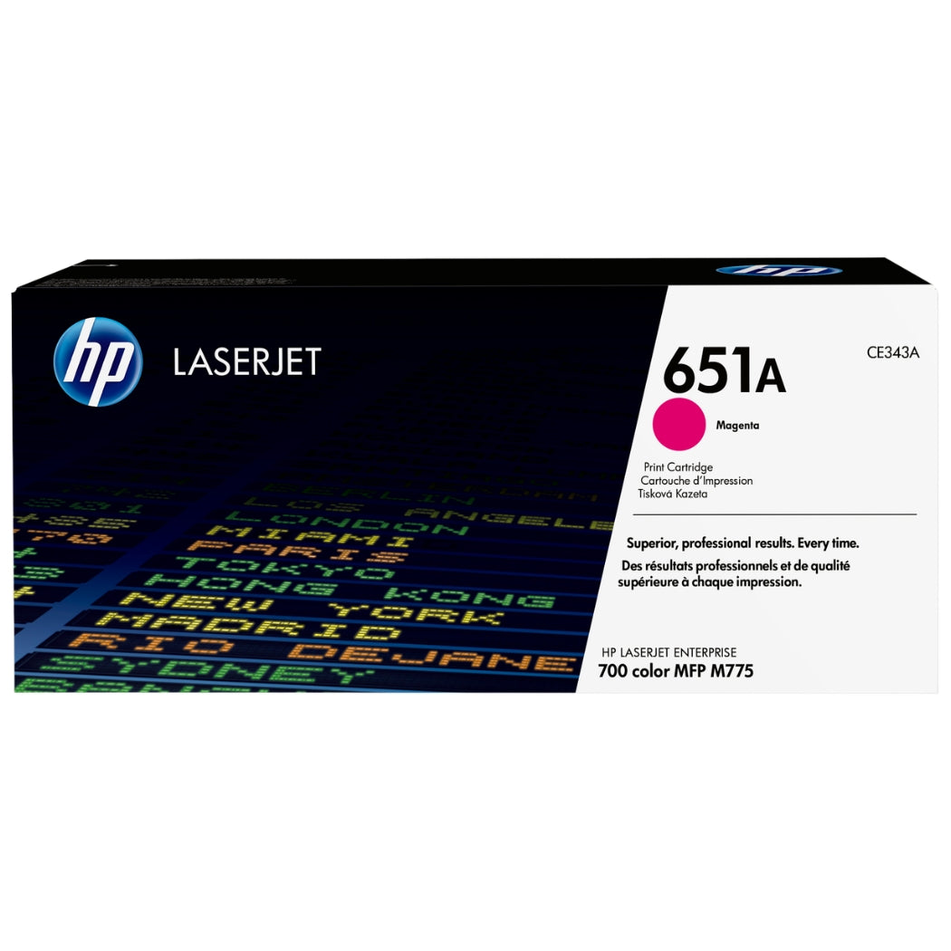 Genuine HP 651A Standard-Yield Magenta Toner Cartridge, CE343A