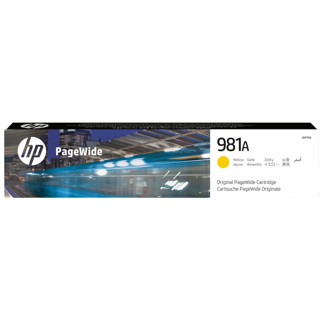 Genuine HP 981A Standard-Yield Yellow PageWide Ink Cartridge, J3M70A