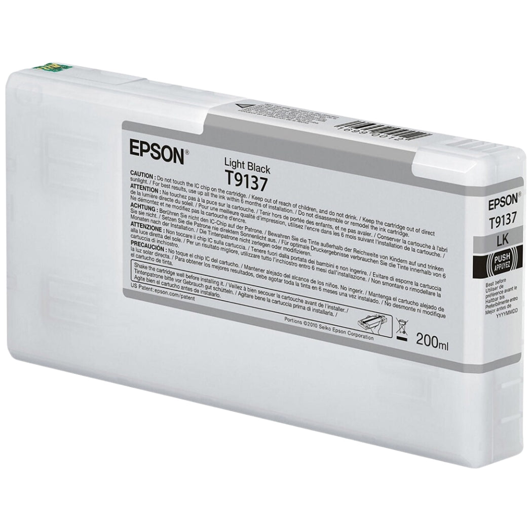 Original Epson T9137 Standard Yield Light Black Ink Cartridge