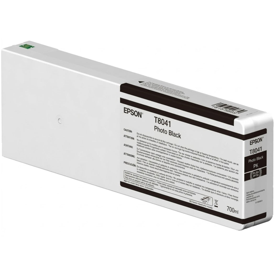 Genuine Epson 700ml UltraChrome HD Photo Black Ink Cartridge, T804100