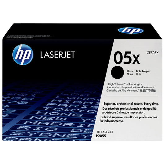 HP 05X High Yield Black LaserJet Toner Cartridge, CE505X