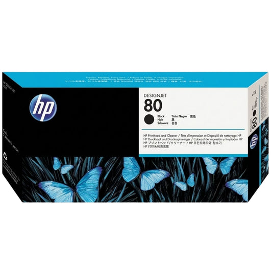 HP 80 Black Printhead & Printhead Cleaner