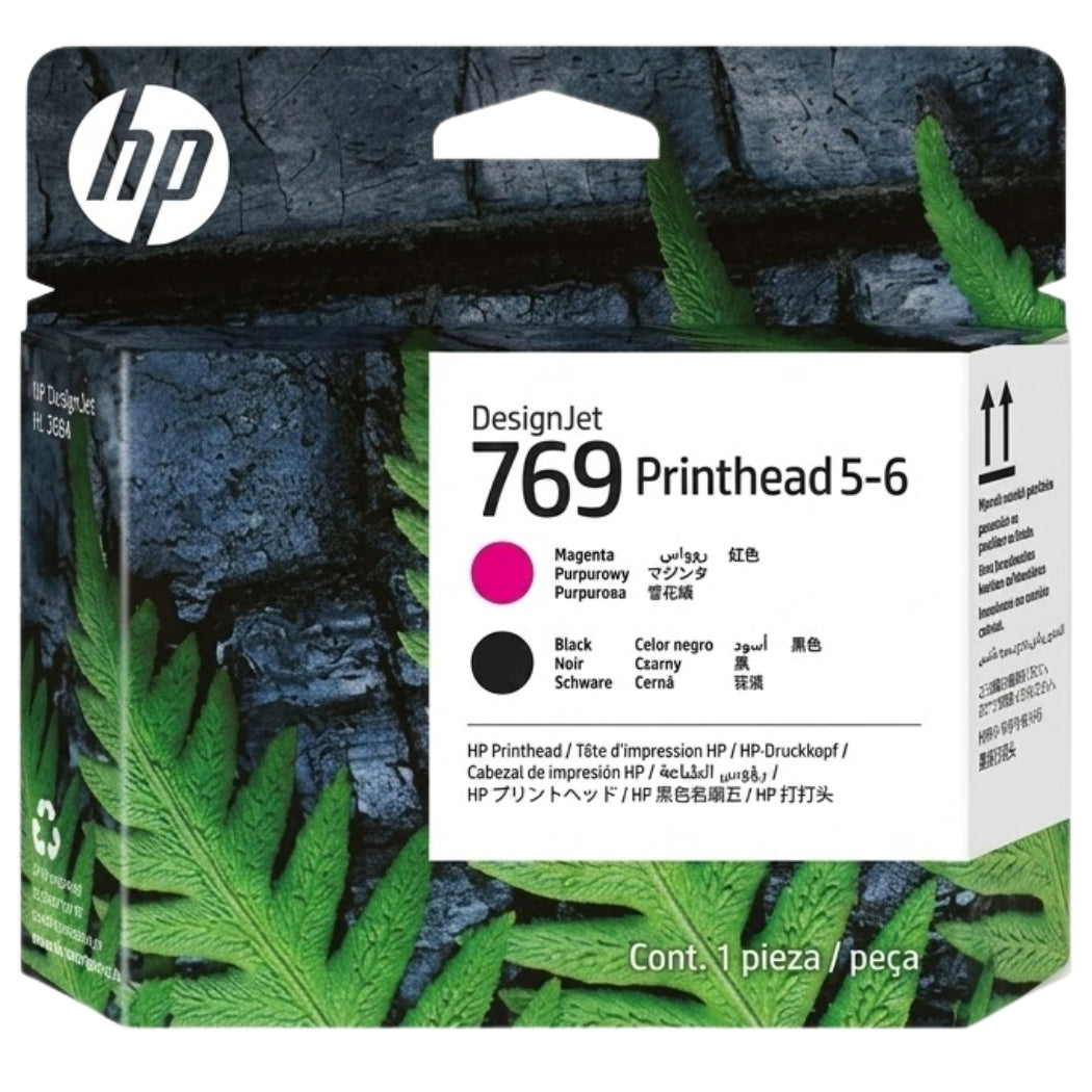 Original HP 769 Magenta/Black 5-6 DesignJet Printhead, 7K5V7A