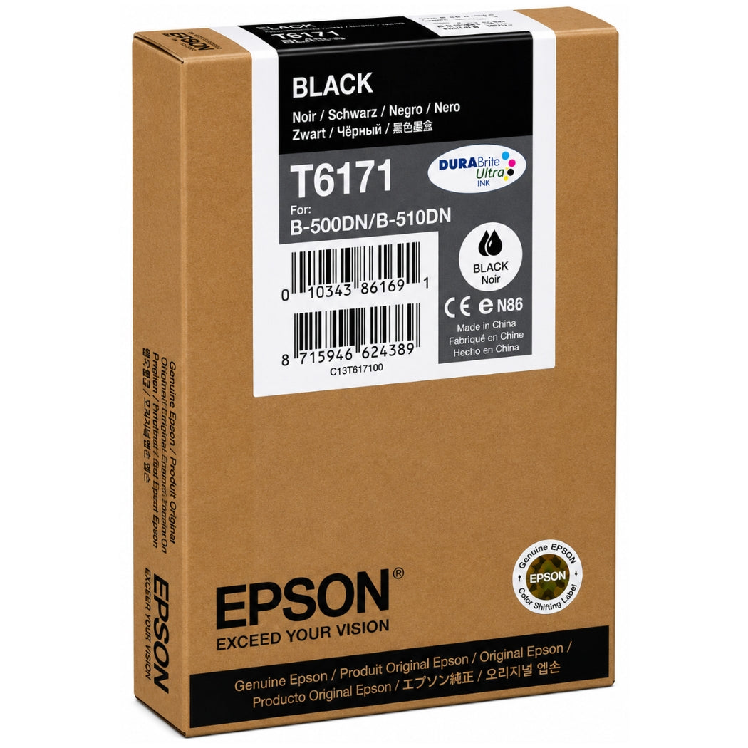 Genuine Epson T6171 110ml DURABrite Black Inkjet Cartridge, T617100