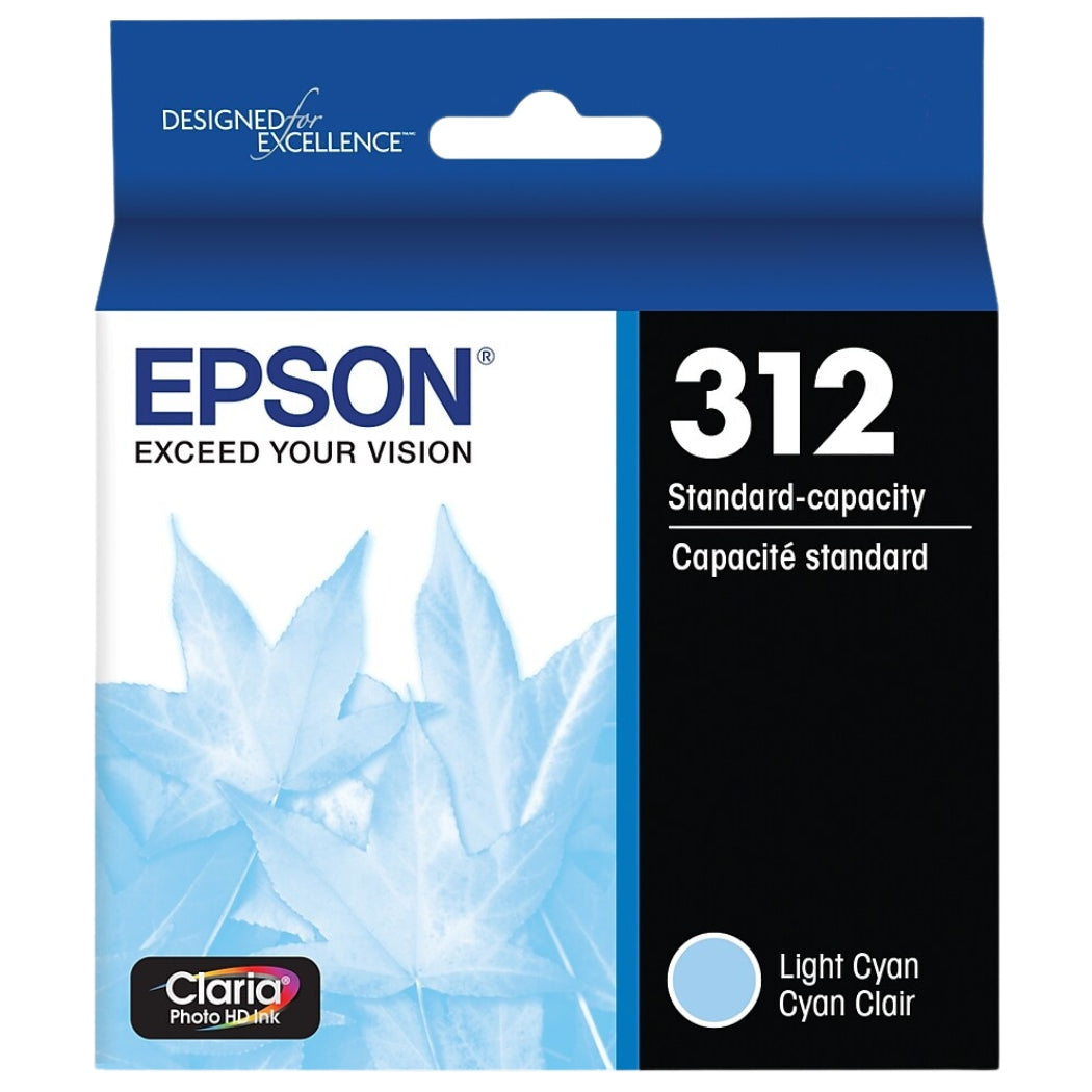 Genuine Epson 312 Light Cyan Claria Photo HD Ink Cartridge, T312520