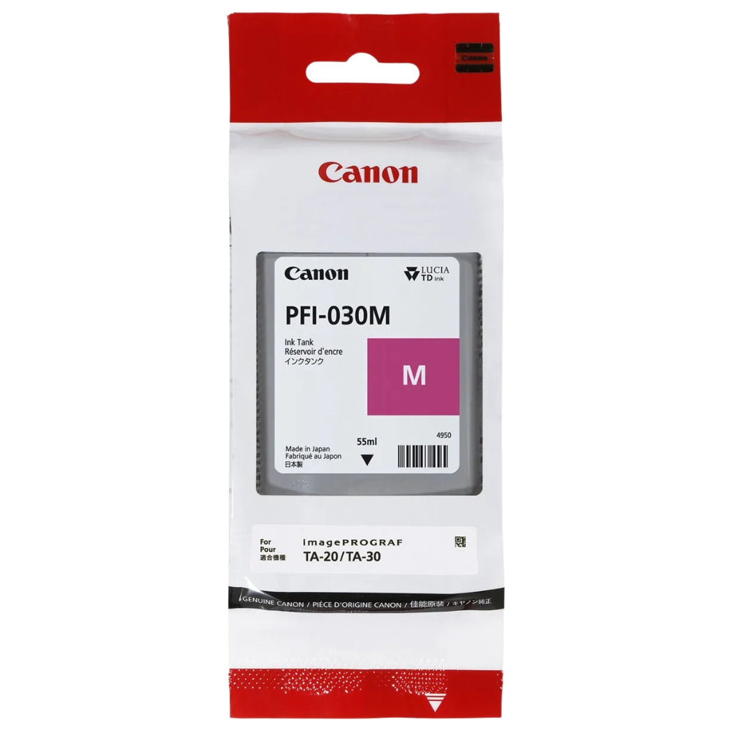 Original Canon PFI-030 Standard Yield Magenta Ink Cartridge, 3491C001