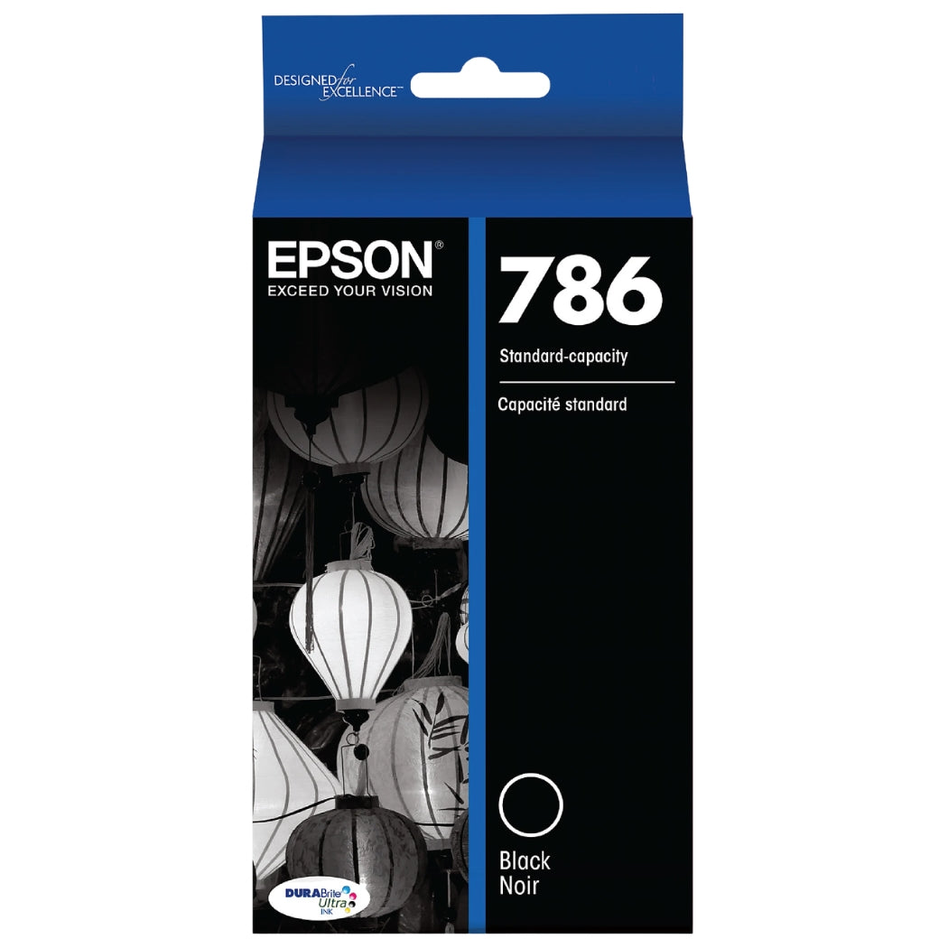 Original Epson 786 Standard-Yield Black Ink Cartridge, T786120