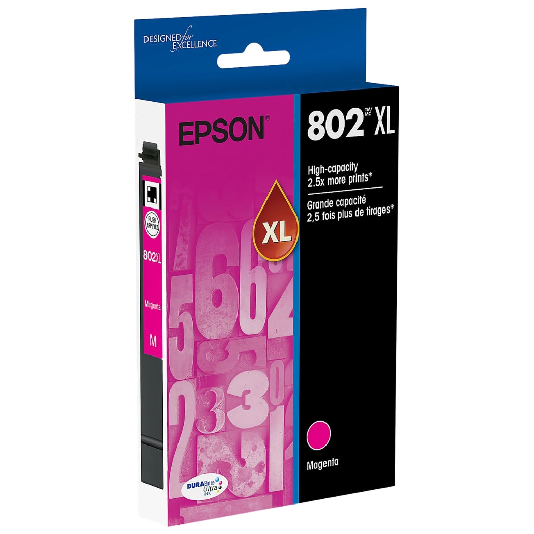 Original Epson T802XL High Yield Magenta Ink Cartridge, T802XL320